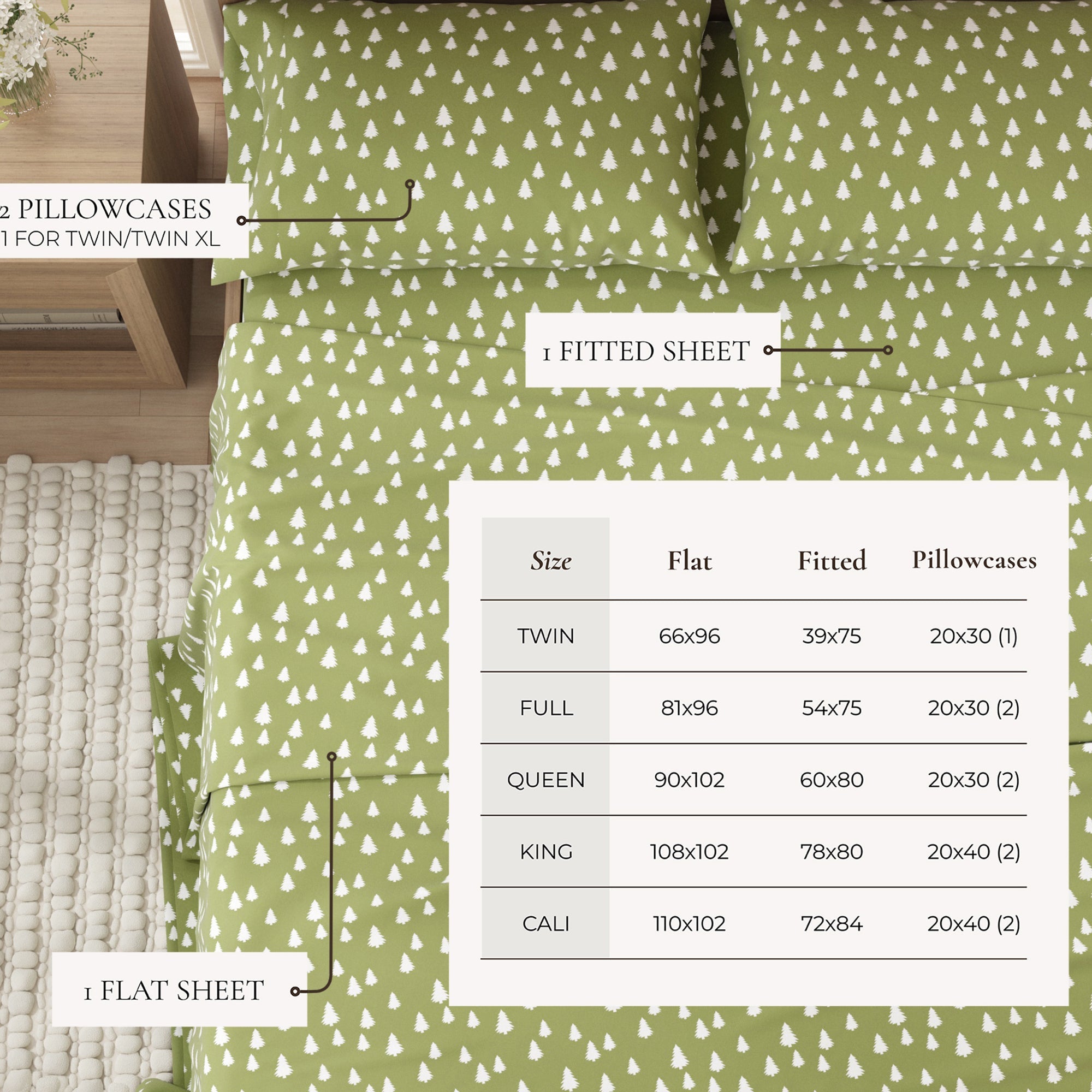 Turkish Cotton Flannel Sheet Sets - Lakeview Collection
