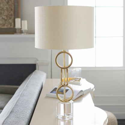 Zell Gold/Crystal Table Lamp