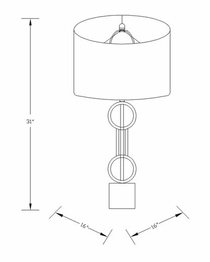 Zell Gold/Crystal Table Lamp
